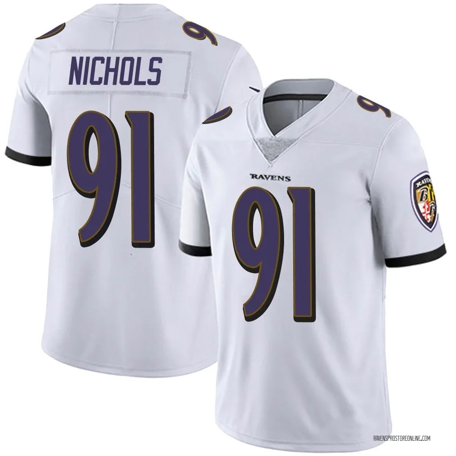 Rayshad Nichols Baltimore Ravens Men's Limited Vapor Untouchable Nike Jersey - White