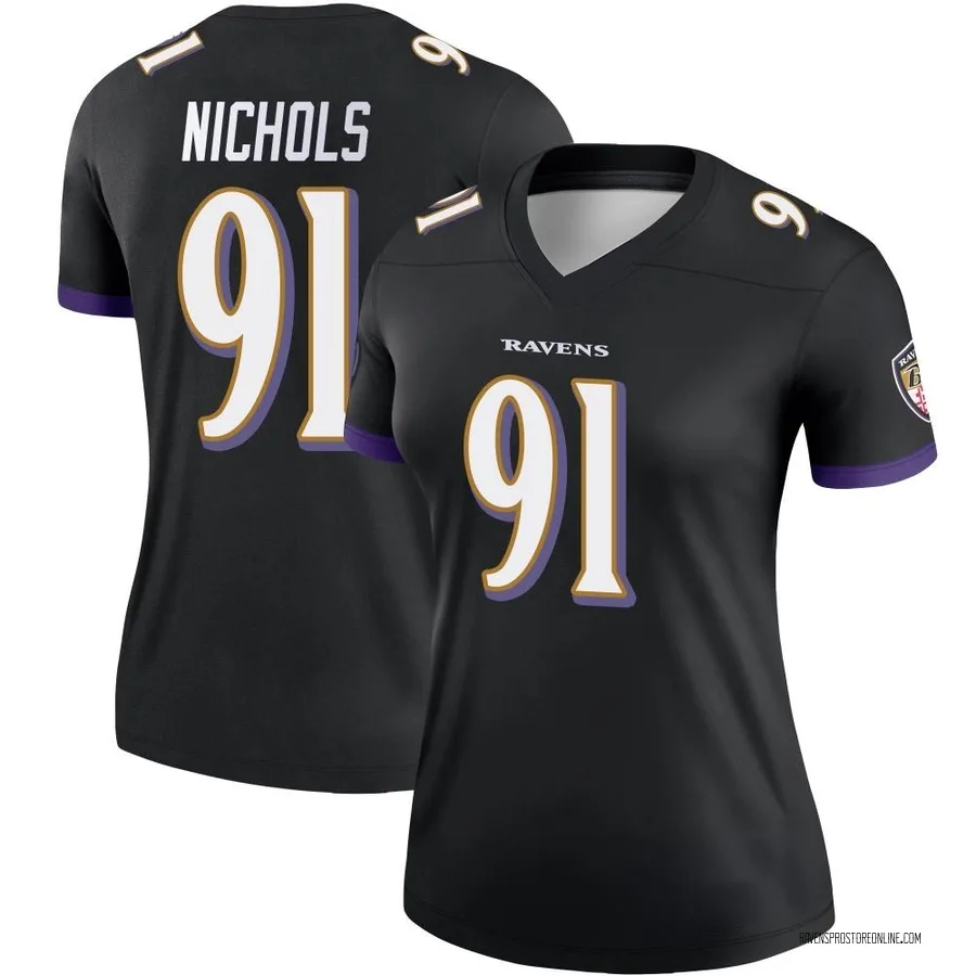 Rayshad Nichols Baltimore Ravens Women's Legend Nike Jersey - Black
