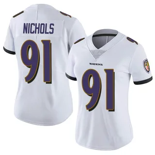 Rayshad Nichols Baltimore Ravens Women's Limited Vapor Untouchable Nike Jersey - White