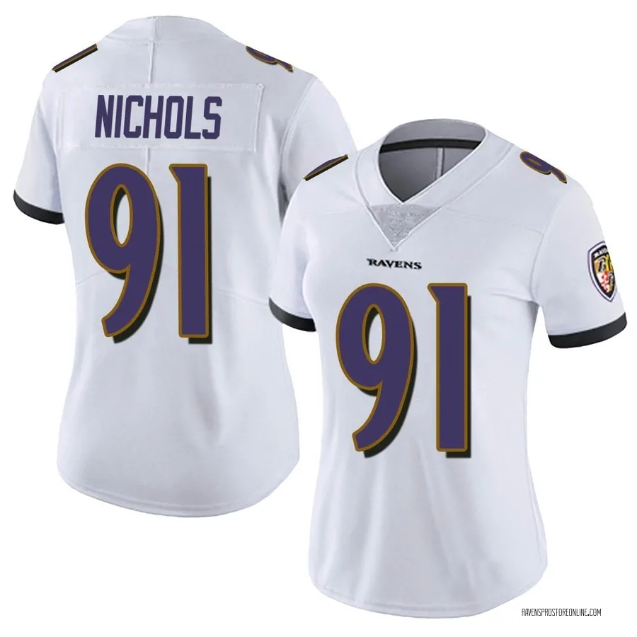 Rayshad Nichols Baltimore Ravens Women's Limited Vapor Untouchable Nike Jersey - White