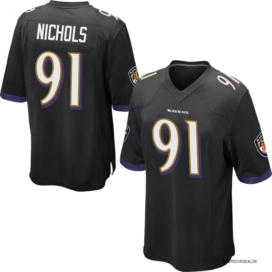 Rayshad Nichols Baltimore Ravens Youth Game Nike Jersey - Black
