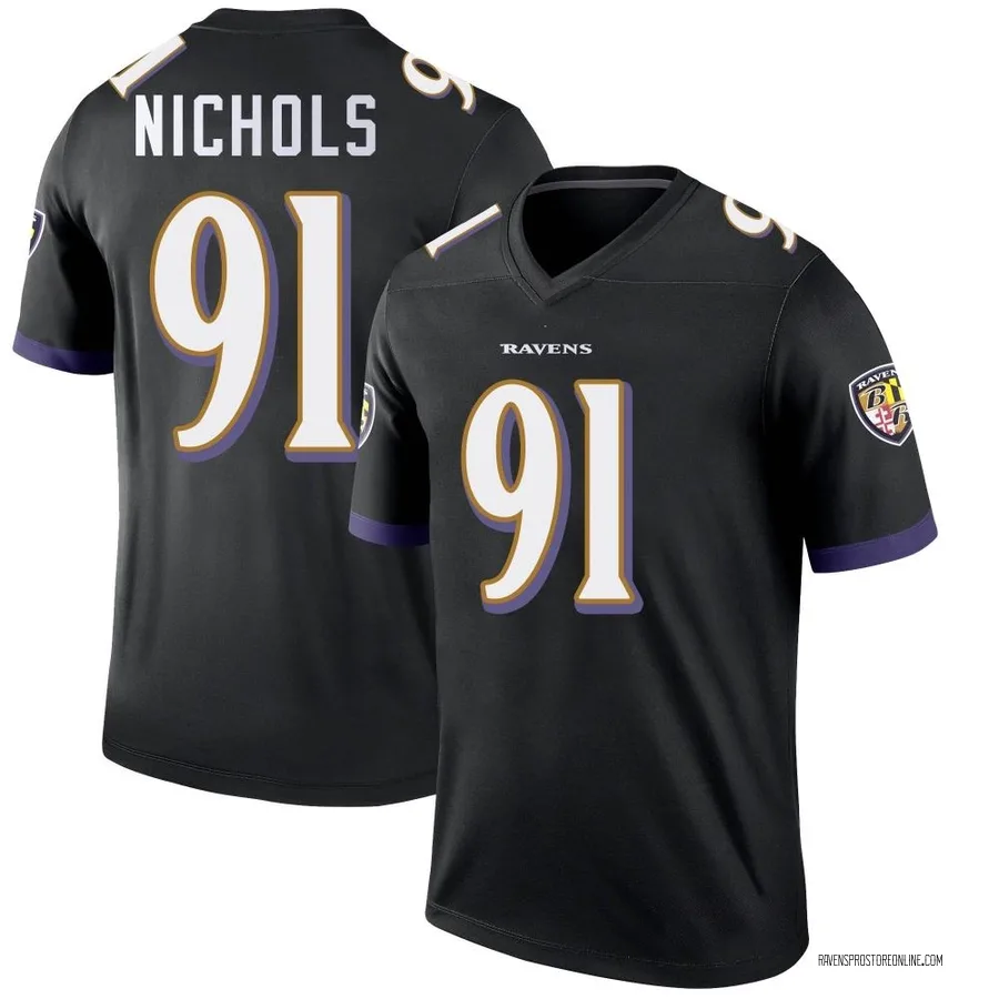 Rayshad Nichols Baltimore Ravens Youth Legend Nike Jersey - Black