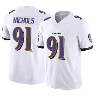 Rayshad Nichols Baltimore Ravens Youth Limited Vapor F.U.S.E. Nike Jersey - White