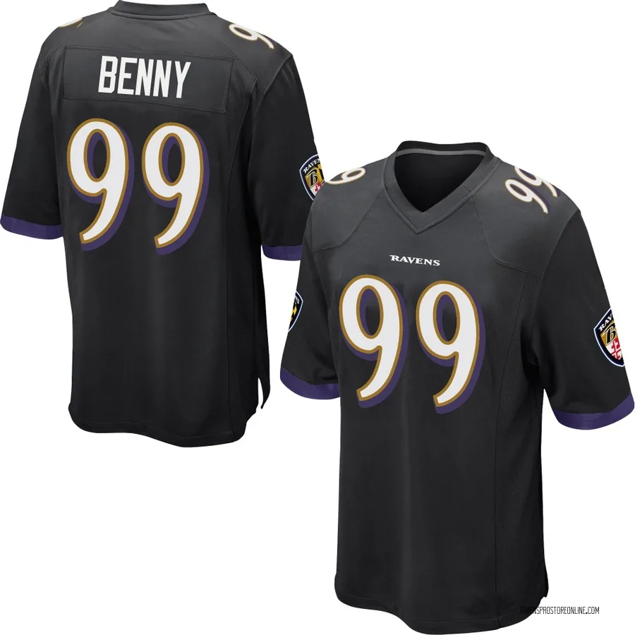 Rayshaun Benny Baltimore Ravens Men's Game Nike Jersey - Black