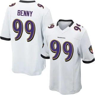 Rayshaun Benny Baltimore Ravens Men's Game Nike Jersey - White