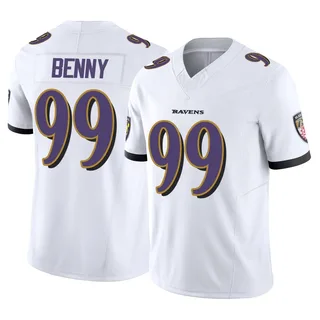Rayshaun Benny Baltimore Ravens Men's Limited Vapor F.U.S.E. Nike Jersey - White