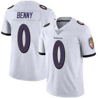 Rayshaun Benny Baltimore Ravens Men's Limited Vapor Untouchable Nike Jersey - White