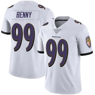 Rayshaun Benny Baltimore Ravens Men's Limited Vapor Untouchable Nike Jersey - White