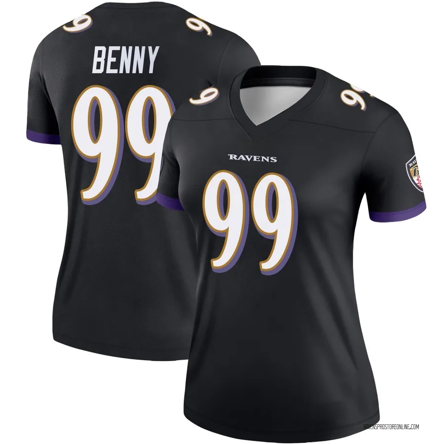 Rayshaun Benny Baltimore Ravens Women's Legend Nike Jersey - Black