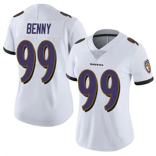 Rayshaun Benny Baltimore Ravens Women's Limited Vapor Untouchable Nike Jersey - White