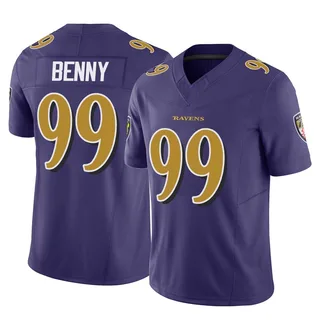 Rayshaun Benny Baltimore Ravens Youth Limited Vapor F.U.S.E. Nike Jersey - Purple