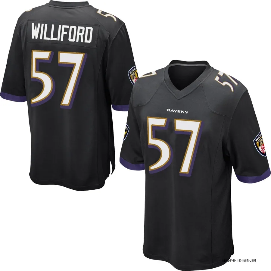 Reid Williford Baltimore Ravens Men's Game Nike Jersey - Black
