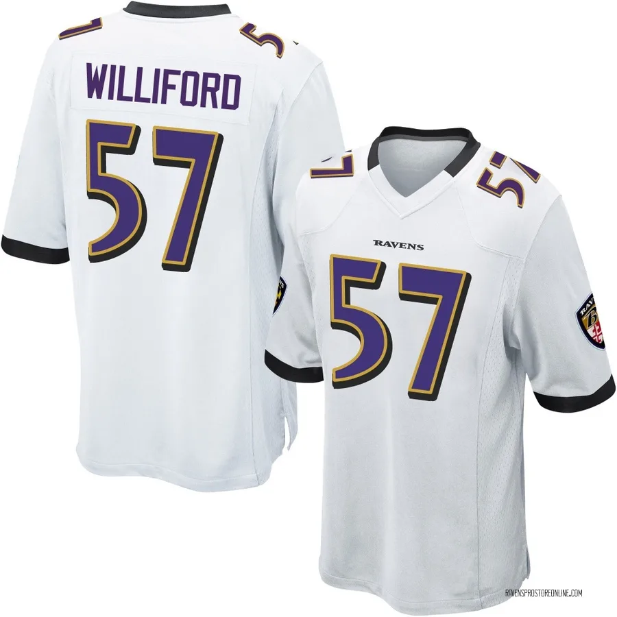 Reid Williford Baltimore Ravens Men's Game Nike Jersey - White