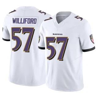 Reid Williford Baltimore Ravens Men's Limited Vapor F.U.S.E. Nike Jersey - White