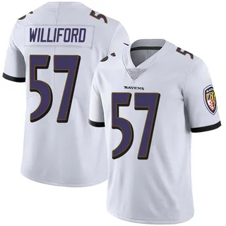 Reid Williford Baltimore Ravens Men's Limited Vapor Untouchable Nike Jersey - White