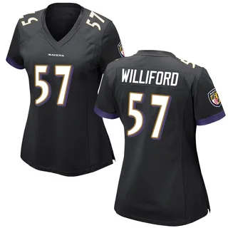Reid Williford Baltimore Ravens Women's Game Nike Jersey - Black