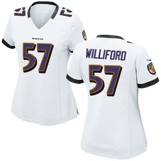 Reid Williford Baltimore Ravens Women's Game Nike Jersey - White