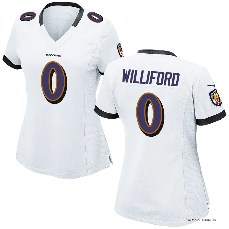 Reid Williford Baltimore Ravens Women's Game Nike Jersey - White