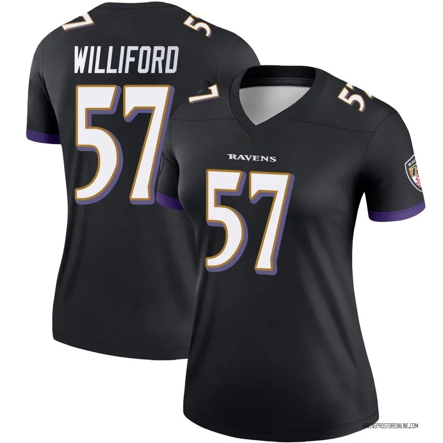Reid Williford Baltimore Ravens Women's Legend Nike Jersey - Black