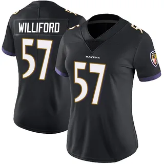 Reid Williford Baltimore Ravens Women's Limited Alternate Vapor Untouchable Nike Jersey - Black