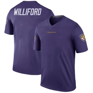 Reid Williford Baltimore Ravens Youth Color Rush Legend Nike Jersey - Purple