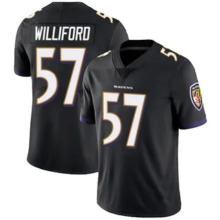 Reid Williford Baltimore Ravens Youth Limited Alternate Vapor Untouchable Nike Jersey - Black