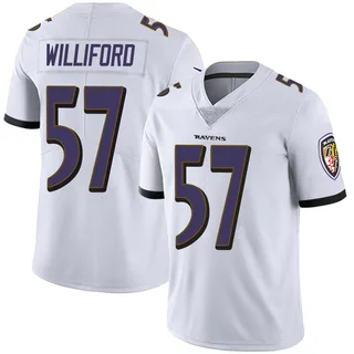 Reid Williford Baltimore Ravens Youth Limited Vapor Untouchable Nike Jersey - White