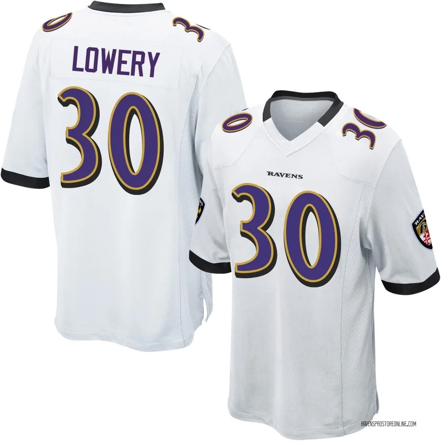 Reuben Lowery Baltimore Ravens Men's Game Nike Jersey - White