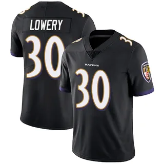 Reuben Lowery Baltimore Ravens Men's Limited Alternate Vapor Untouchable Nike Jersey - Black