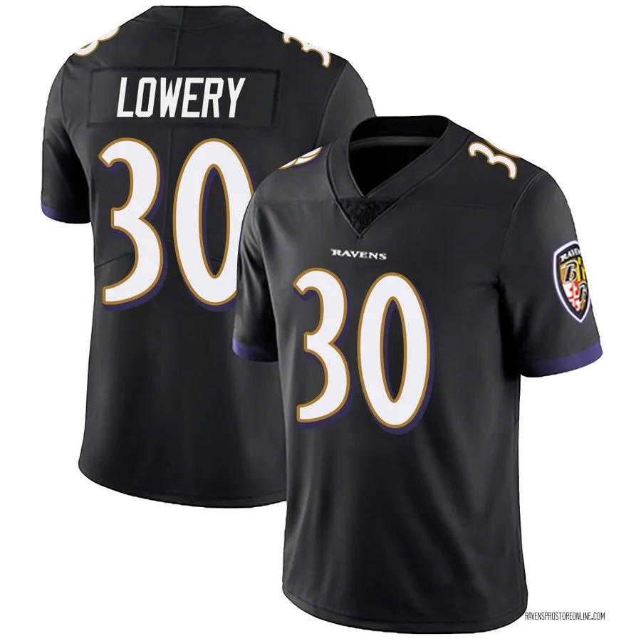 Reuben Lowery Baltimore Ravens Men's Limited Alternate Vapor Untouchable Nike Jersey - Black