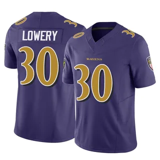 Reuben Lowery Baltimore Ravens Men's Limited Vapor F.U.S.E. Nike Jersey - Purple