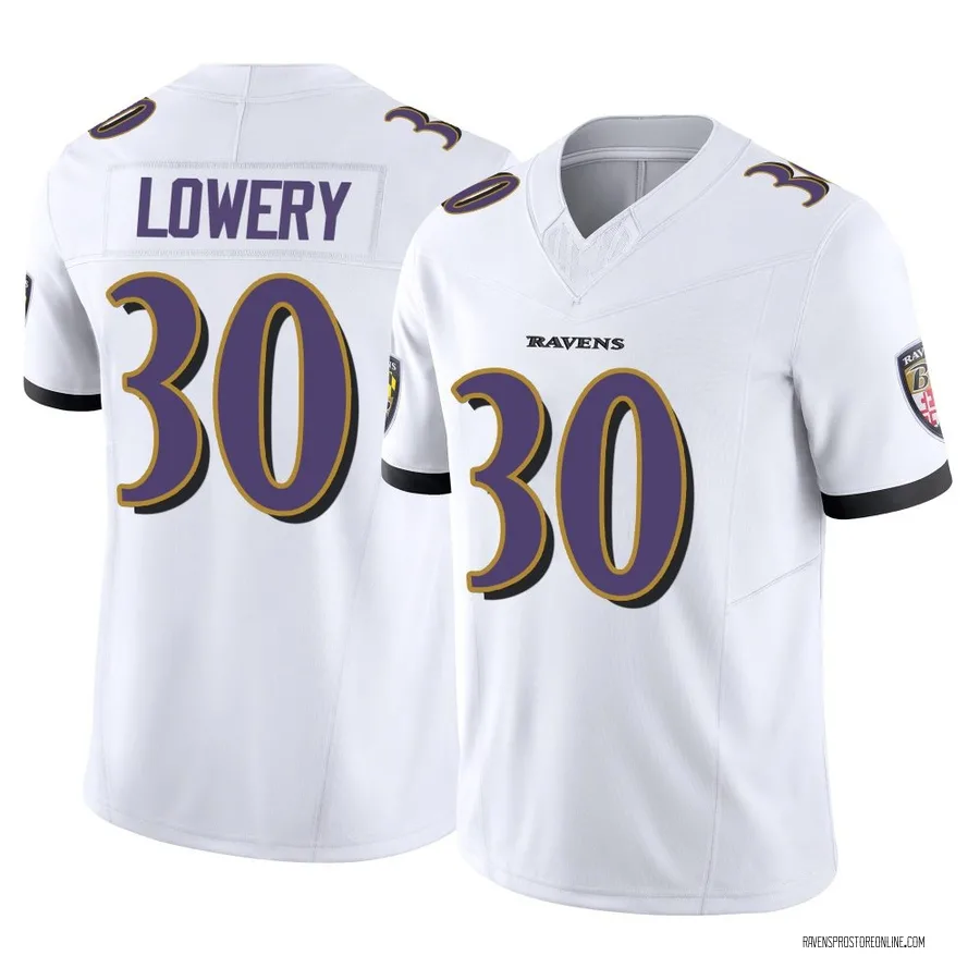 Reuben Lowery Baltimore Ravens Men's Limited Vapor F.U.S.E. Nike Jersey - White