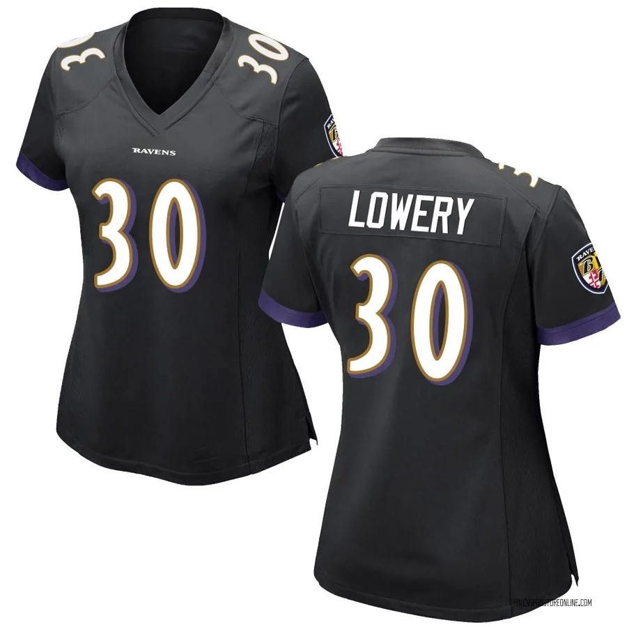 Reuben Lowery Baltimore Ravens Women's Game Nike Jersey - Black