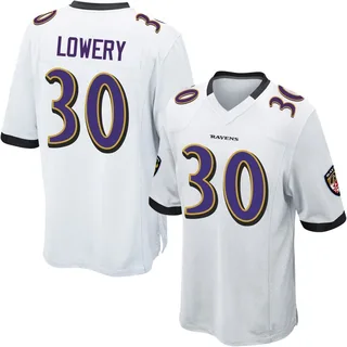 Reuben Lowery Baltimore Ravens Youth Game Nike Jersey - White