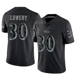 Reuben Lowery Baltimore Ravens Youth Limited Reflective Nike Jersey - Black