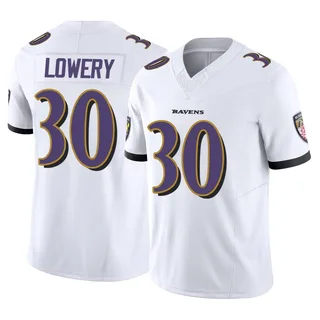 Reuben Lowery Baltimore Ravens Youth Limited Vapor F.U.S.E. Nike Jersey - White