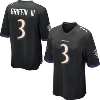 Robert Griffin III Baltimore Ravens Men's Game Nike Jersey - Black