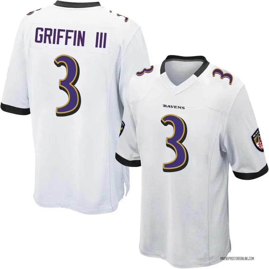 Robert Griffin III Baltimore Ravens Men's Game Nike Jersey - White