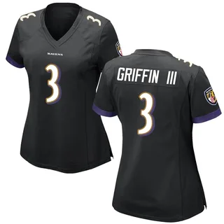 Robert Griffin III Baltimore Ravens Women's Game Nike Jersey - Black