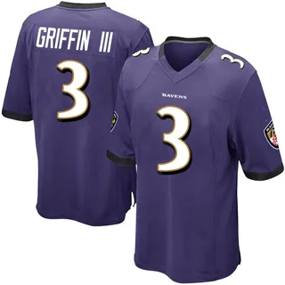 Robert Griffin III Baltimore Ravens Youth Game Team Color Nike Jersey - Purple