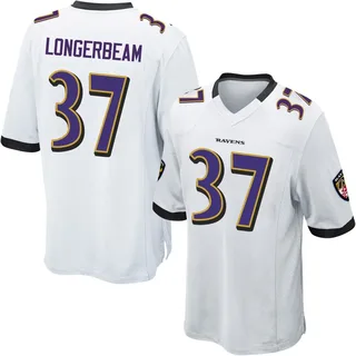 Robert Longerbeam Baltimore Ravens Men's Game Nike Jersey - White