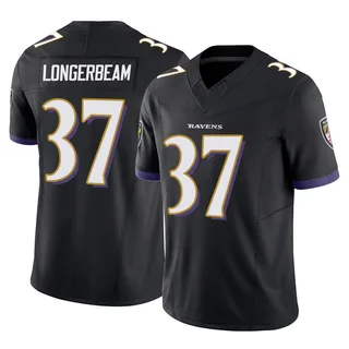 Robert Longerbeam Baltimore Ravens Men's Limited Vapor F.U.S.E. Nike Jersey - Black