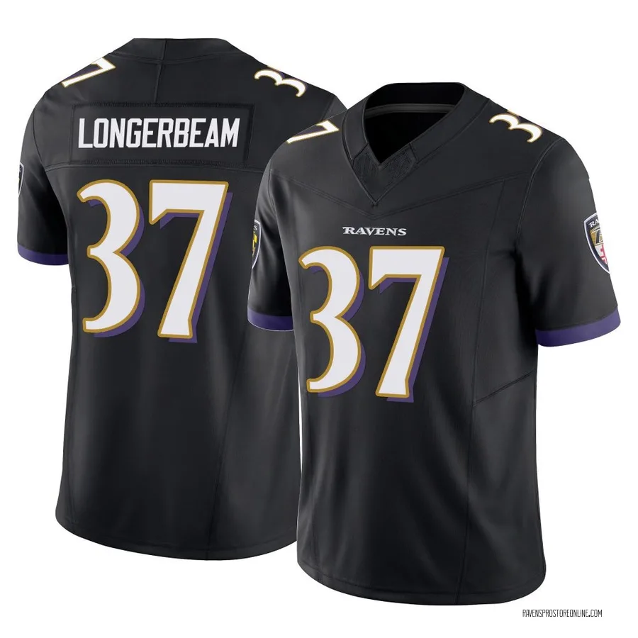 Robert Longerbeam Baltimore Ravens Men's Limited Vapor F.U.S.E. Nike Jersey - Black