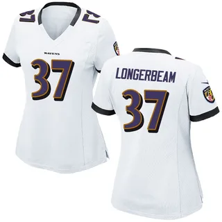 Robert Longerbeam Baltimore Ravens Women's Game Nike Jersey - White