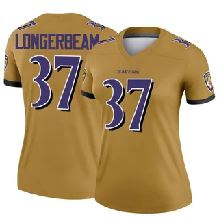 Robert Longerbeam Baltimore Ravens Women's Legend Inverted Nike Jersey - Gold