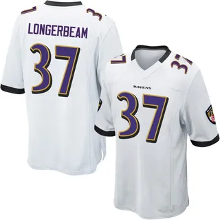 Robert Longerbeam Baltimore Ravens Youth Game Nike Jersey - White