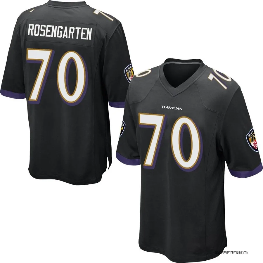 Roger Rosengarten Baltimore Ravens Men's Game Nike Jersey - Black