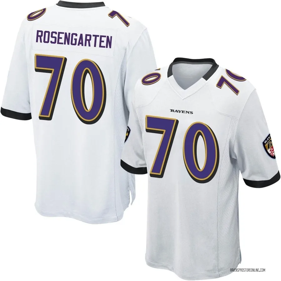 Roger Rosengarten Baltimore Ravens Men's Game Nike Jersey - White