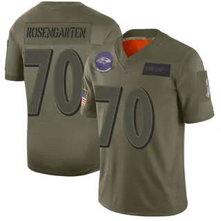 Roger Rosengarten Baltimore Ravens Youth Limited 2019 Salute to Service Nike Jersey - Camo