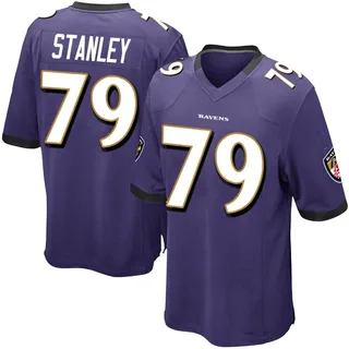 Ronnie Stanley Baltimore Ravens Men's Game Team Color Nike Jersey - Purple
